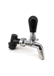 Ball Lock Disconnect (Black/Liquid) - With Integrated Tap Shank & Collar-KegLand- Ball Lock Disconnect Fittings