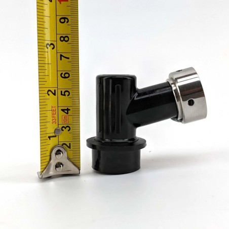 Ball Lock Disconnect (Black/Liquid) - With Integrated Tap Shank & Collar-KegLand- Ball Lock Disconnect Fittings