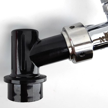 Ball Lock Disconnect (Black/Liquid) - With Integrated Tap Shank & Collar-KegLand- Ball Lock Disconnect Fittings