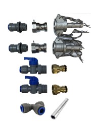 Red Reaper Chiller Thermowell Tee and Camlock and Garden Hose Connection Kit-KegLand- Wort Chillers