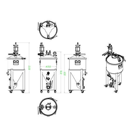 30L BrewDevil Tri-Clamp Conical Pressure Fermenter-BrewDevil- BrewDevil SS Conical