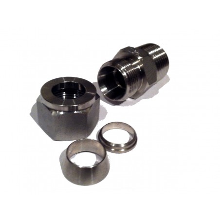 1/2" Compression to 1/2" BSP Male Stainless Steel Adapter